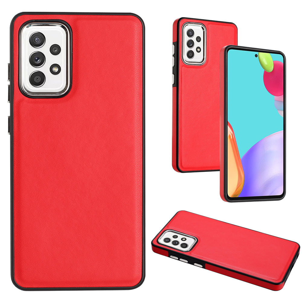 YB Leather Coating Series-6 For Samsung Galaxy A53 5G Leather Coated TPU Case Anti-drop Phone Cover YB Leather Coating Series-6 For Samsung Galaxy A53 5G Leather Coated TPU Case Anti-drop Phone Cover